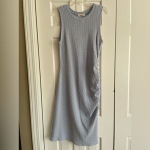 Moa Moa Textured Gray Midi Dress